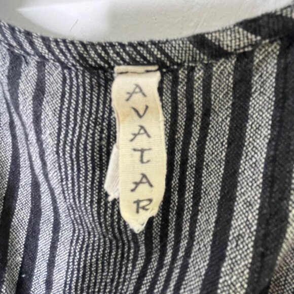 Avatar Striped Sleeveless Midi Dress With Belt Size XXS Halloween Beetlejuice - Picture 3 of 16